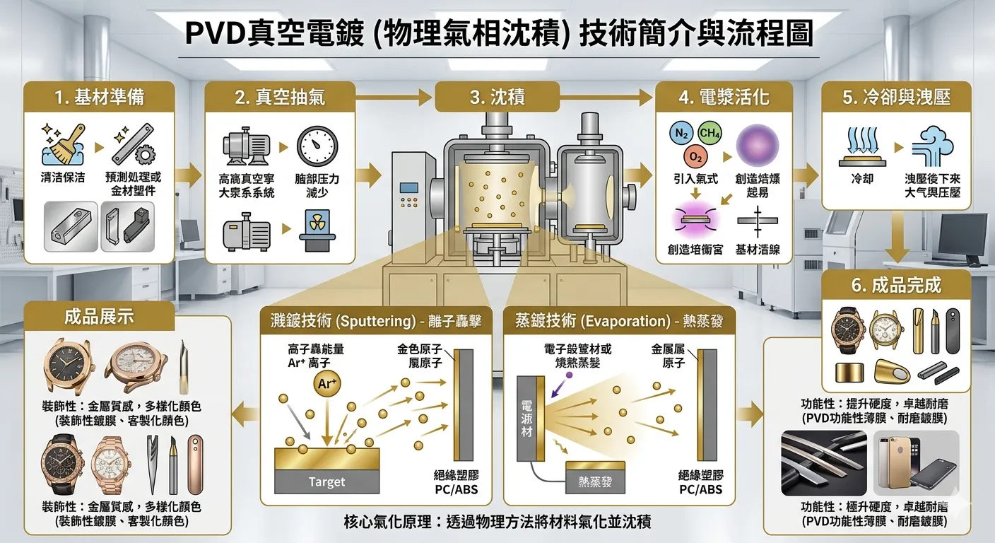 真空電鍍生產流程